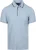 State of Art Poloshirt Tipping Cotton Linen Lichtblauw