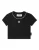 Cropped T-Shirt Strass Round Neck Ss