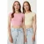 Slim Fit Geribbeld Trui Crop Blouse
