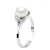 Zoetwater Parel Ring 7-8 mm en 0020 Cts Diamond Jewellery White Gold