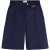 Scotch & Soda Gabardine Twill A-line Pleat Front Short Navy