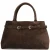 Fred de la Bretoniere suede handtas Mae donkerbruin