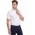 Overhemd korte mouw Ledub Modern Fit wit katoen