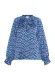 IZIA Blouse  blauw / donkerblauw / orchidee / wit