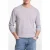 Michael Kors Long Sleeve Linen Mix Crew Neck Top In Grey