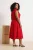 Trendyol Curve Dames Rood Effen Maxi Mouwloos Casual Recht Grote maten Jurk