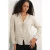 Gestreepte Linnenmix Shirt met Strikdetail