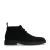 Manfield – Heren – Zwarte suède veterboots –
