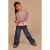 Stains&Stories wide leg jeans met hartjes – mediumblauw