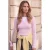 TRENDYOLMİLLA Dames Roze Effen Driekwart mouw Getailleerd Blouses