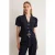 TRENDYOLMİLLA Dames Donkerblauw Effen Kort Regular fit Blouses