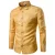 Slim-fit geborduurd geel Paisley-overhemd
