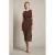 LOLALIZA midi jurk – bruin