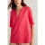 White Stuff Weaver Notch Neck Top Bright Pink