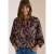 Blouse met 3/4-mouwen, split in de hals en print