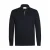 Profuomo katoenen regular fit gebreide trui – donkerblauw