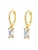 Hey Happiness Oorbellen ‘Baguette’  goud