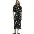 Finery Mela midi-jurk met polkadots en ronde hals voor dames (Zwart)