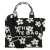 Marc Jacobs zwarte handtas “The Small Tote Bag” met bloemenprint en geborduurd logo, gemaakt van katoen, voor dames.