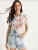 Bianco Lucci Blouse  blauw / groen / lichtroze / wit