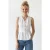 Mouwloze Poplin Peplum Blouse