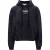Gebroken witte Wave Off Boxy zwarte hoodie