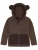 normani Fleece jas ‘Barvas’  donkerbruin / zwart