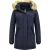Dames Winterjas – Winterjas Dames Bontkraag – Slim Fit – Blauwe Jas