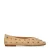 Manfield suède ballerina’s met studs beige