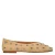 Manfield suède ballerina’s met studs beige