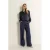 CLAUDIA BY CLAUDIA STRÄTER wide leg high waist pantalon donkerblauw