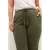 Kaffe Curve slim fit broek Kcnana olijfgroen