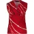 Mouwloze top van rood katoenjersey met touwprint