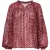 Smashed Lemon Bordeaux en babyroze geometrische geprint blouse |