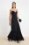 TRENDYOLMİLLA Dames Zwart Effen Maxi Mouwloos A-lijn Avond & Gala Jurk