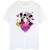 Disney Dames/Dames Love Heart Mickey & Minnie Mouse Katoenen Vriendje T-shirt (Wit)