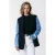 Colourful Rebel denim regular blazer met backprint zwart