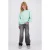 Raizzed sweater met print – mintgroen