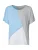 heine Shirt  lichtblauw / grijs gemêleerd / wit