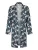 By Louise Badjas kort ‘By Louise Damen Morgenmantel Bademantel lang mit Gürtel Blumen Print’  blauw denim