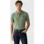 No Excess Pullover Short Sleeve Polo Melange With Linen Green