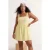Trendyol Curve Dames Geel Effen Maxi Mouwloos Casual A-lijn Grote maten Jurk