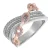 Orphelia Dames 925 Sterling Zilveren Ring – Zilver/Rosé ZR-7281