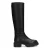 Manfield chunky leren laarzen zwart