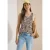 Top met ronde hals en plooidetail
