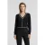Karl Lagerfeld Black Contrast Piping V-neck Sweater