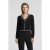 Karl Lagerfeld Black Contrast Piping V-neck Sweater