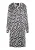 Dreimaster midi-jurk Dames zwart en wit