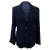 Giorgio Armani Enkelknoop Blazer met Zakken in Donkerblauwe Katoen