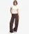Mid Rise Baggy Jumbo Corduroy Broek Brown